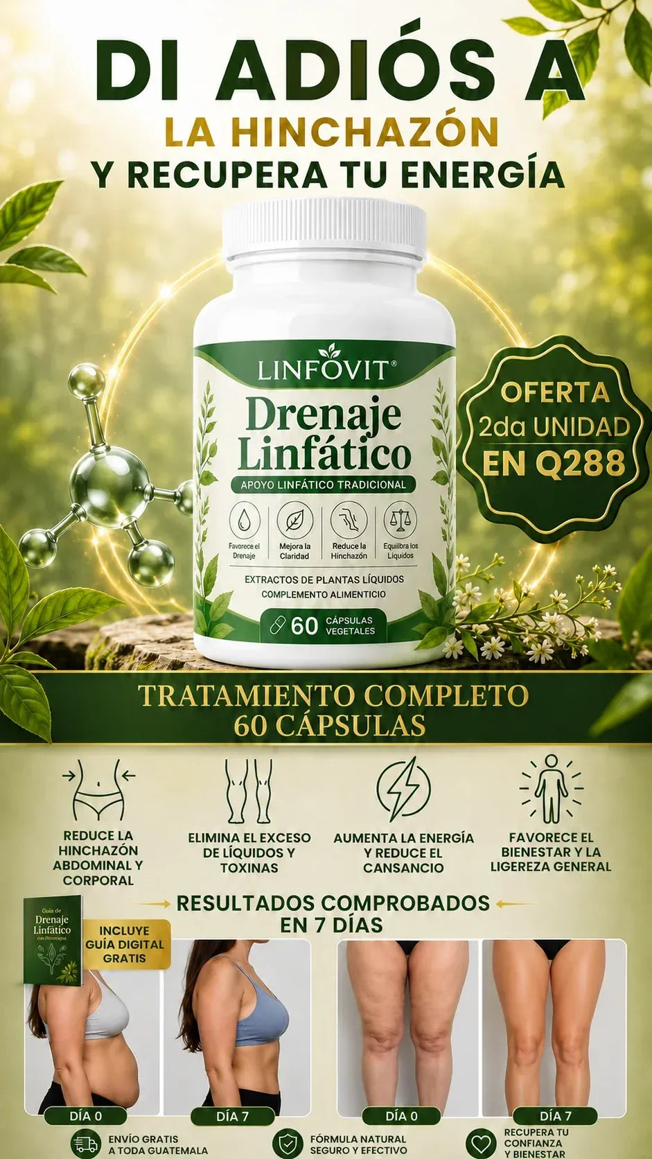 Linfovit™ x60 | Soporte Metabólico Contra Líquidos Retenidos 🌿