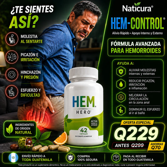 HEM HERO — Transmite sensación de alivio y bienestar.